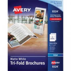 Avery® Tri-Fold Brochures, Matte, Two-Sided Printing, 8-1/2