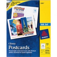 Avery® Postcards, Glossy, Two-Sided Printing, 5-1/2