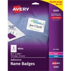 Avery® Premium Personalized Name Tags, Print or Write, 2-1/3