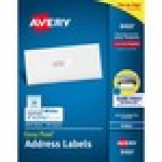 Avery® Easy Peel(R) Address Labels, Sure Feed(TM) Technology, Permanent Adhesive, 1" x 2-5/8", 3,000 Labels (8460) - Permanent Adhesive - 1" Width x 2 5/8" Length - Rectangle - Inkjet - White - 30 / Sheet - 3000 / Box