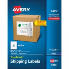 Avery® Shipping Labels, TrueBlock(R) Technology, Permanent Adhesive, 8-1/2
