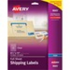 Avery® Full Sheet Shipping Labels, Permanent Adhesive, Matte Frosted Clear, 8-1/2