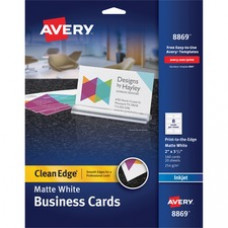 Avery® Clean Edge(R) Business Cards, Matte, Two-Sided Printing, 2