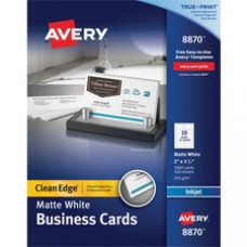Avery® Clean Edge(R) Business Cards, True Print(R) Matte, Two-Sided Printing, 2