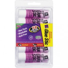 Avery® Glue Stic Disappearing Purple Color, 0.26 oz., Washable, Nontoxic, Permanent Adhesive, 18 Glue Sticks (98079) - 0.26 oz - 18 / Pack - Purple
