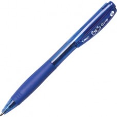BIC BU3 Ballpoint Retraction Pens - Medium Pen Point - 1 mm Pen Point Size - Blue - Blue Barrel - 12 / Dozen