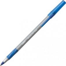 BIC Round Stic Grip Ballpoint Pen - Medium Pen Point - 1.2 mm Pen Point Size - Blue - 36 / Box