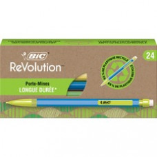 BIC ReVolution Mechanical Pencil - #2 Lead - 0.7 mm Lead Diameter - Medium Point - Black Lead - Assorted Plastic Barrel - 24 / Box