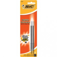 BIC Easy Glide 1.0mm Ball Pen Refills - Medium Point - Black Ink - Smooth Writing - 2 / Pack