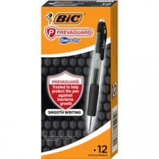 BIC PrevaGuard Gel-ocity Gel Pen - 0.7 mm Pen Point Size - Black Gel-based Ink - 1 / Dozen