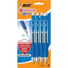 BIC PrevaGuard Gel-ocity Gel Pen - 0.7 mm Pen Point Size - Blue Gel-based Ink - 4 / Pack