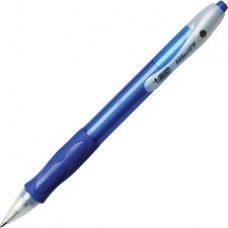 BIC Retractable Ballpoint Pens - Medium Pen Point - 1 mm Pen Point Size - Conical Pen Point Style - Refillable - Blue - Translucent Blue Barrel - 12 / Dozen