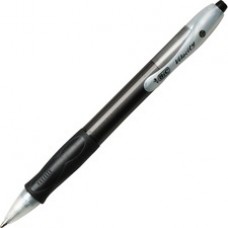 BIC Retractable Ballpoint Pens - Medium Pen Point - 1 mm Pen Point Size - Conical Pen Point Style - Refillable - Black - Transparent Black Barrel
