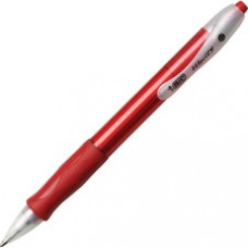 BIC Retractable Ballpoint Pens - Medium Pen Point - 1 mm Pen Point Size - Conical Pen Point Style - Refillable - Red - Translucent Red Barrel - 12 / Dozen