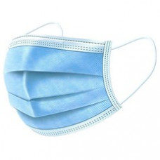 Banana Disposable Surgical Face Masks - Recommended for: Face, Surgical Settings - Earloop Style Mask, 3-ply, Disposable, Latex-free, Elastic Loop - Adult Size - Polypropylene - Blue - 50 / Box