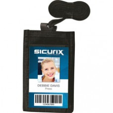 SICURIX Carrying Case (Pouch) Business Card - Black - Nylon Body - 3