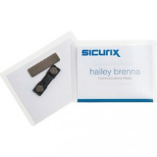 SICURIX Magnetic Style Name Badge - 20 / Pack - 4