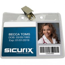 SICURIX Horizontal Badge Holder with Clip - 2.5