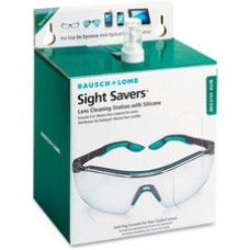 Bausch & Lomb Sight Savers Lens Cleaning Station - For Lens - Silicone-free, Anti-fog, Anti-static, Lint-free, Absorbent - 1 Each - White, Blue