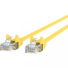 Belkin RJ45 Category 6 Snagless Patch Cable - 12 ft Category 6 Network Cable for Network Device, Notebook, Desktop Computer, Modem, Router - First End: 1 x RJ-45 Network - Male - Second End: 1 x RJ-45 Network - Male - 1 Gbit/s - Patch Cable - Gold Pl