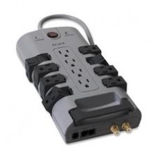 Belkin 12-Outlet Prof. 4320 Joules SurgeMaster - 12 x AC Power - 4320 J - Phone, Coaxial Cable Line