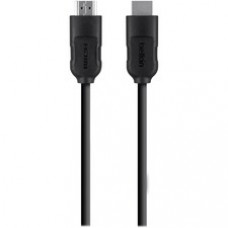 Belkin HDMI Cable - 25 ft HDMI A/V Cable - First End: 1 x 19-pin HDMI (Type A) Male - Second End: 1 x 19-pin HDMI (Type A) Male - Black - 1 Pack