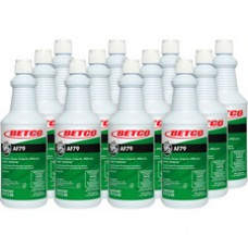 Betco AF79 Acid-Free Restroom Cleaner - Ready-To-Use Spray - 32 fl oz (1 quart) - Citrus Bouquet Scent - 12 / Carton - Clear Blue