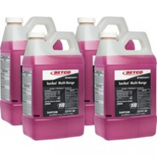 Betco SYMPLICITY SANIBET MultiRange Sanitizer - Concentrate Liquid - 67.6 fl oz (2.1 quart) - 4 / Carton - Pink