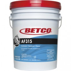Betco AF315 Disinfectant Cleaner - 640 fl oz (20 quart) - Citrus Floral Scent - 1 / Carton - Turquoise