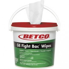 Betco GE Fight Bac Disinfectant Wipes - 4 / Carton - White