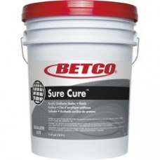 Betco Sure Cure Floor Sealer and Finish - Ready-To-Use Liquid - 720 fl oz (22.5 quart) - 1 Each - Milky White