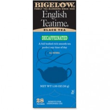 Bigelow English Teatime Decaffeinated Black Tea - Decaffeinated, Black Tea - English Teatime - 28 Teabag - 28 / Box