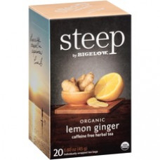 Bigelow Lemon Ginger Herbal Tea Bag - 1.6 oz - 20 Teabag - 20 / Box