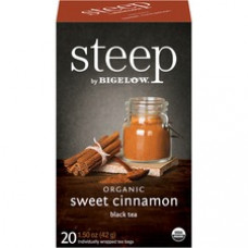 steep Organic Sweet Cinnamon Black Tea - 1.6 oz - 120 Teabag - 20 / Box