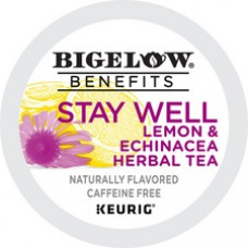 Bigelow Stay Well Lemon & Echinacea Herbal Tea K-Cup - 22 / Box