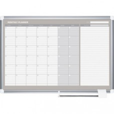 MasterVision MasterVision 2' Magnetic Gold Monthly Planner - Monthly, Daily, Weekly - 36