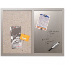 MasterVision MV Fabric/Dry-erase Bulletin Board - 18