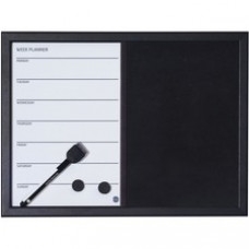 MasterVision 2-in-1 Magnetic Weekly Planner Board - 18