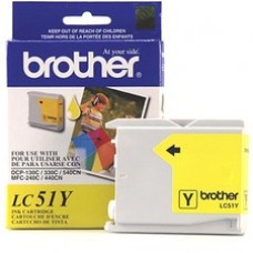 Brother LC51Y Original Ink Cartridge - Inkjet - 400 Pages - Yellow - 1 Each