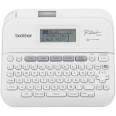 Brother P-touch Home / Office Advanced Connected Label Maker with Case PTD410VP - Brother P-touch Home / Office Advanced Connected Label Maker PT-D410VP, includes Carry Case and 4m Black Print on Clear Sample Label Tape ~1/2