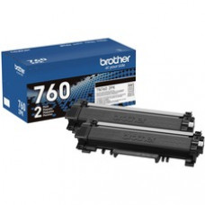 Brother TN760 Original High Yield Laser Toner Cartridge - Twin-pack - Black - 2 / Box - 3000 Pages Black 