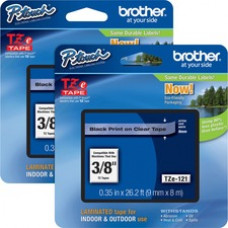 Brother P-touch TZe Laminated Tape Cartridges - 3/8