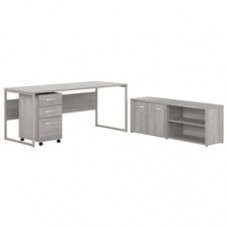 Bush Business Furniture Hybrid Platinum Gray Desking - 29.4