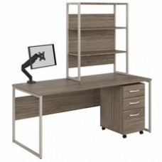Bush Business Furniture Hybrid Collection Hickory Desking - 29.4