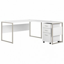 Bush Business Furniture Hybrid Collection White Desking - 71.3