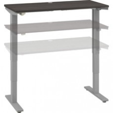 Bush Business Furniture Move 40 Series 48w X 24d Electric Height Adjustable Standing Desk - Storm Gray Rectangle Top - Silver T-shaped Base - 2 Legs x 47.60
