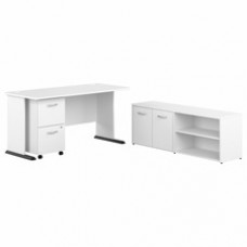 Bush Furniture Studio A White Desking Unit - 26.8
