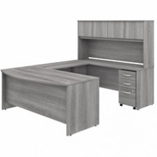 Bush Business Furniture Studio C Desk/Hutch/File Cabinet Set - 72