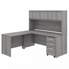 Bush Business Furniture Studio C 72w X 30d L Shaped Desk With Hutch, Mobile File Cabinet and 42w Return - 72