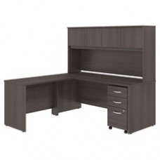 Bush Business Furniture Studio C 72w X 30d L Shaped Desk With Hutch, Mobile File Cabinet and 42w Return - 72